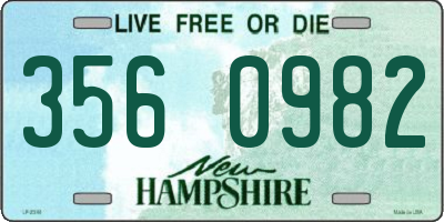 NH license plate 3560982