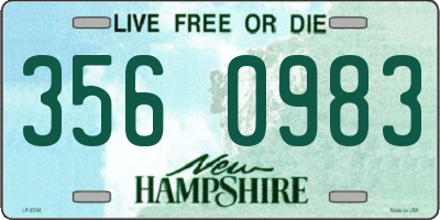 NH license plate 3560983
