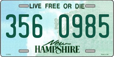 NH license plate 3560985