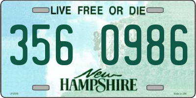 NH license plate 3560986