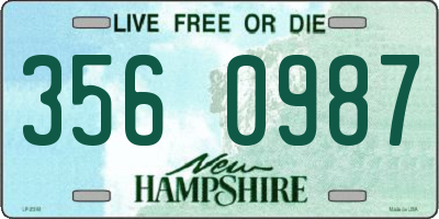 NH license plate 3560987
