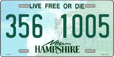 NH license plate 3561005