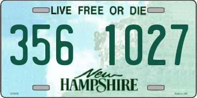 NH license plate 3561027
