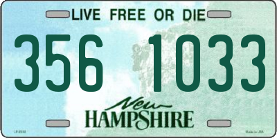 NH license plate 3561033