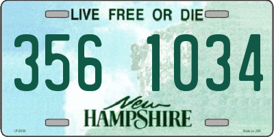 NH license plate 3561034