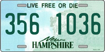 NH license plate 3561036