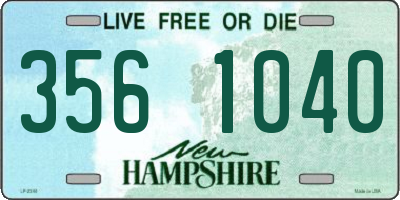 NH license plate 3561040