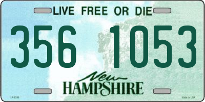 NH license plate 3561053