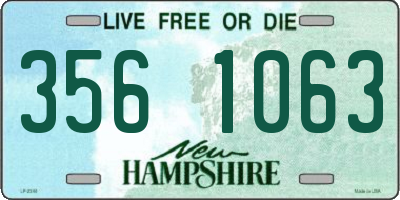 NH license plate 3561063