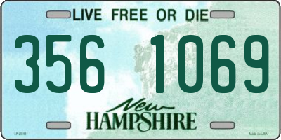 NH license plate 3561069
