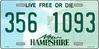 NH license plate 3561093