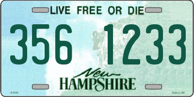 NH license plate 3561233