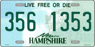 NH license plate 3561353