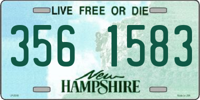 NH license plate 3561583
