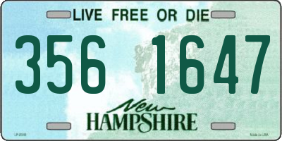 NH license plate 3561647