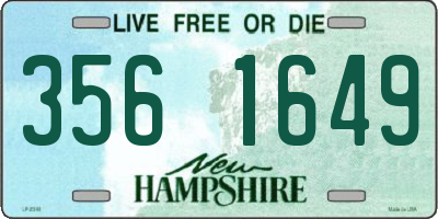 NH license plate 3561649
