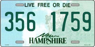 NH license plate 3561759