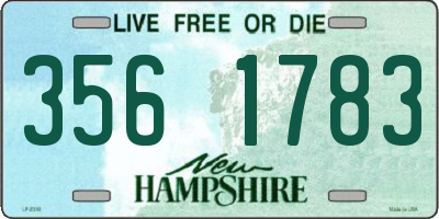 NH license plate 3561783
