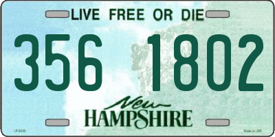 NH license plate 3561802