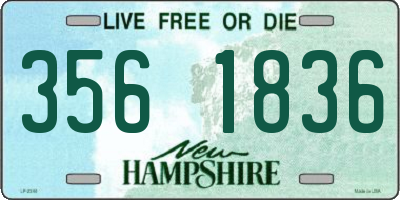 NH license plate 3561836