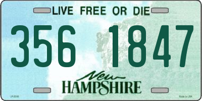 NH license plate 3561847