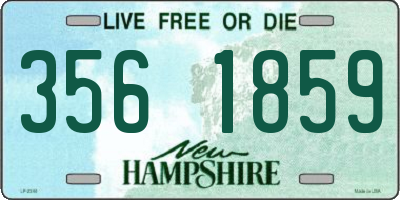 NH license plate 3561859