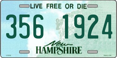 NH license plate 3561924
