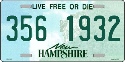 NH license plate 3561932