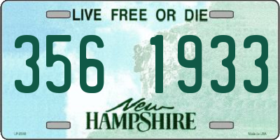 NH license plate 3561933