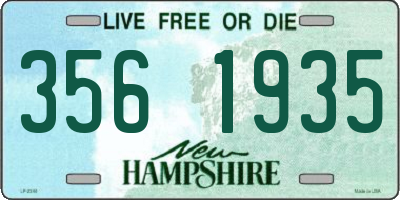 NH license plate 3561935
