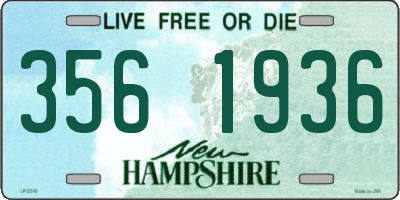 NH license plate 3561936