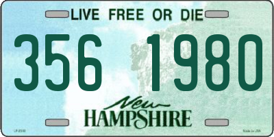 NH license plate 3561980