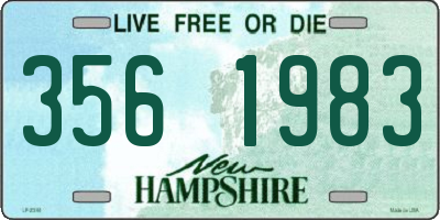 NH license plate 3561983