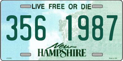 NH license plate 3561987