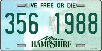 NH license plate 3561988