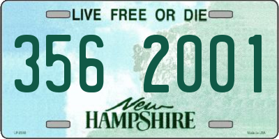 NH license plate 3562001