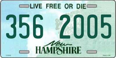 NH license plate 3562005