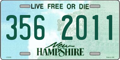 NH license plate 3562011