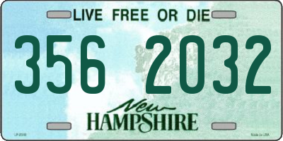 NH license plate 3562032