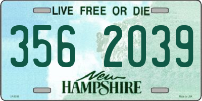 NH license plate 3562039