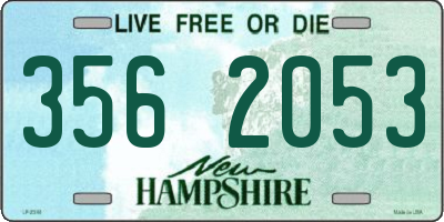 NH license plate 3562053