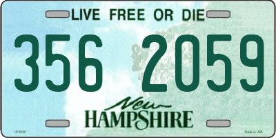 NH license plate 3562059