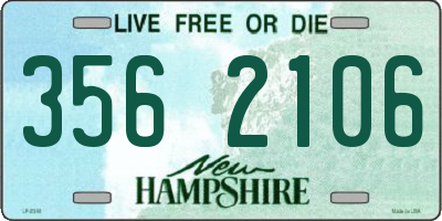 NH license plate 3562106