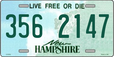 NH license plate 3562147