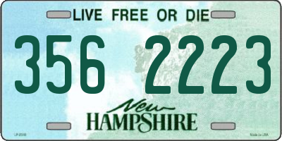 NH license plate 3562223