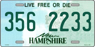 NH license plate 3562233