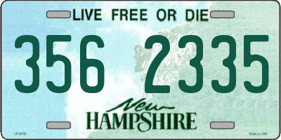 NH license plate 3562335