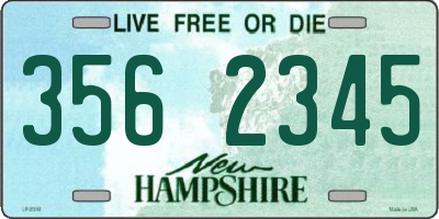 NH license plate 3562345