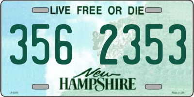 NH license plate 3562353