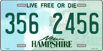 NH license plate 3562456